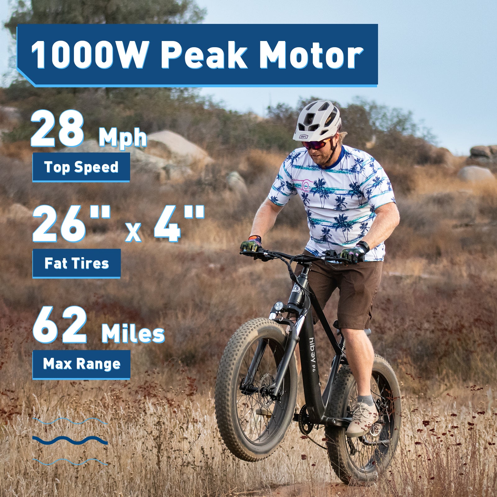 Hiboy P6 fat tire electric bike at SoFlo eBike Shop Miami